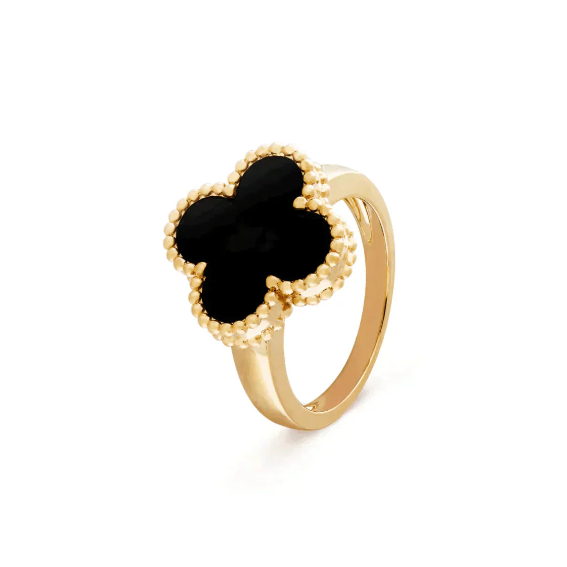 [Solara Jewelry]CLOVER ONYX RING