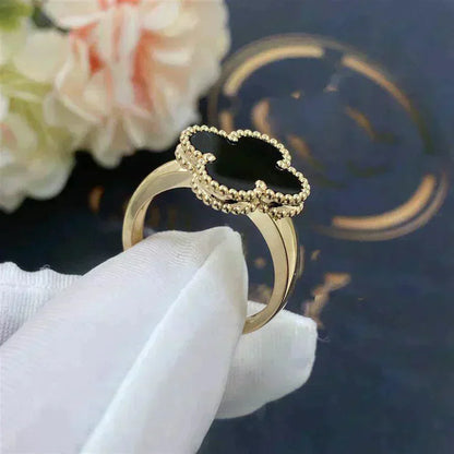 [Solara Jewelry]CLOVER ONYX RING