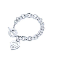 [Solara Jewelry]LOVE HEART PIN BUCKLE RETURN TO TIF SILVER BRACELET