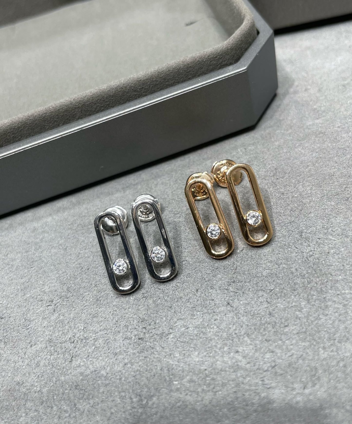[Solara jewelry]MOVE UNO SMALL 1 DIAMOND EARRINGS