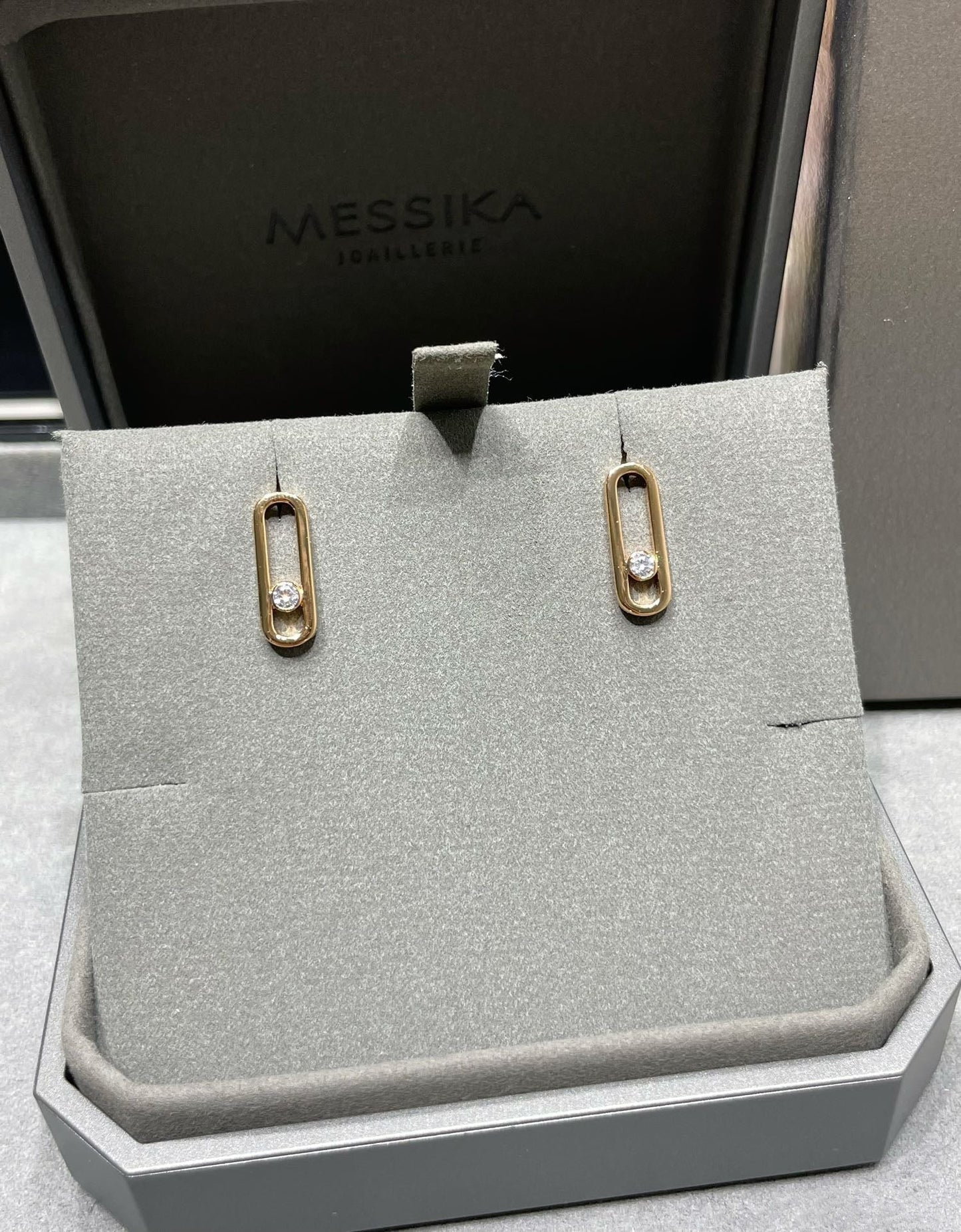 [Solara jewelry]MOVE UNO SMALL 1 DIAMOND EARRINGS