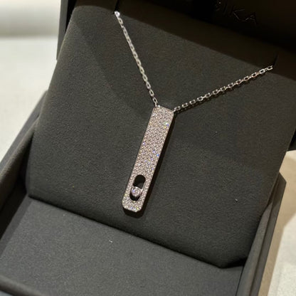 [Solara jewelry]MY FIRST DIAMOND PAVED NECKLACE