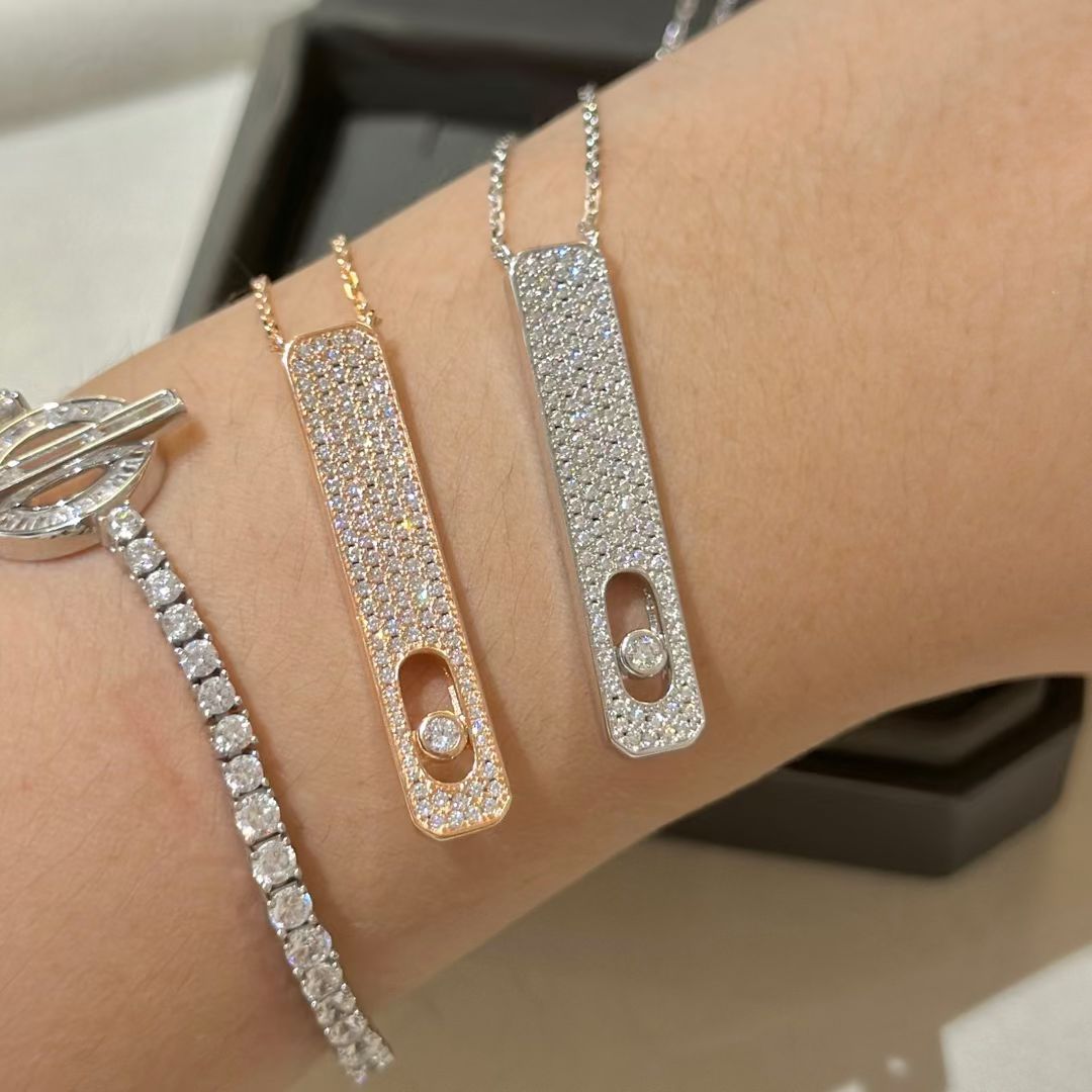 [Solara jewelry]MY FIRST DIAMOND PAVED NECKLACE