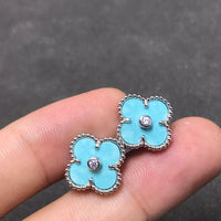 [Solara Schmuck]KLEE 1 DIAMANT BLAUER HIMMEL SILBER OHHRINGE