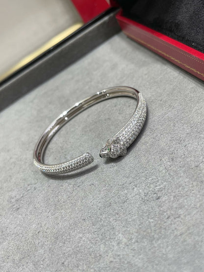 [Solara Jewelry]PANTHERE FULL DIAMOND OPEN BRACELET