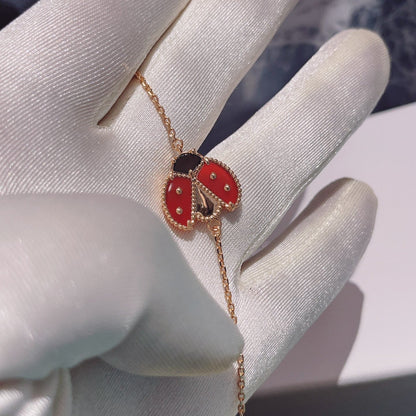 [Solara Jewelry]LUCKY SPRING 1 MOTIF PINK GOLD BRACELET