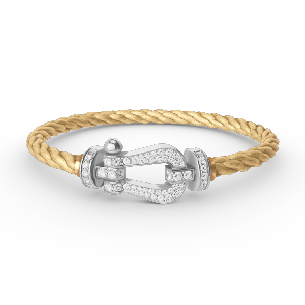 [Solara Jewelry]FORCE LARGE HORSESHOE FULL DIAMOND BRACELET SILVER