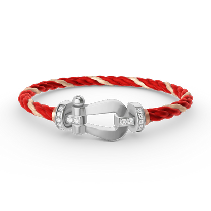 [Solara Jewelry]FORCE LARGE HORSESHOE HALF DIAMOND BRACELET SILVER