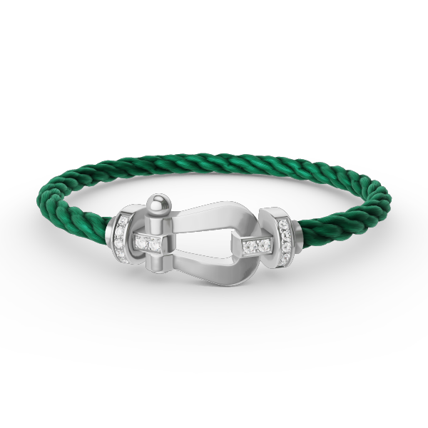 [Solara Jewelry]FORCE LARGE HORSESHOE HALF DIAMOND BRACELET SILVER