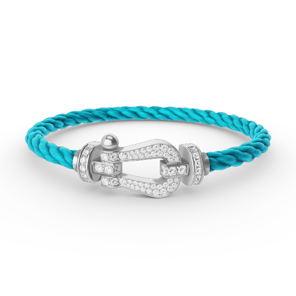 [Solara Jewelry]FORCE LARGE HORSESHOE FULL DIAMOND BRACELET SILVER