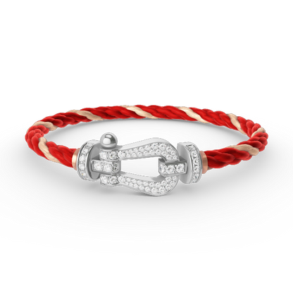 [Solara Jewelry]FORCE LARGE HORSESHOE FULL DIAMOND BRACELET SILVER