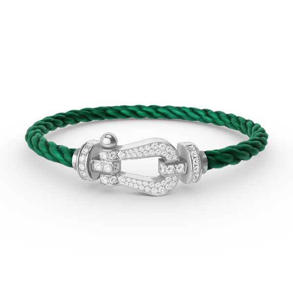 [Solara Jewelry]FORCE LARGE HORSESHOE FULL DIAMOND BRACELET SILVER