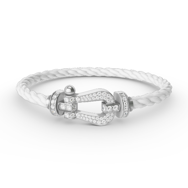 [Solara Jewelry]FORCE LARGE HORSESHOE FULL DIAMOND BRACELET SILVER
