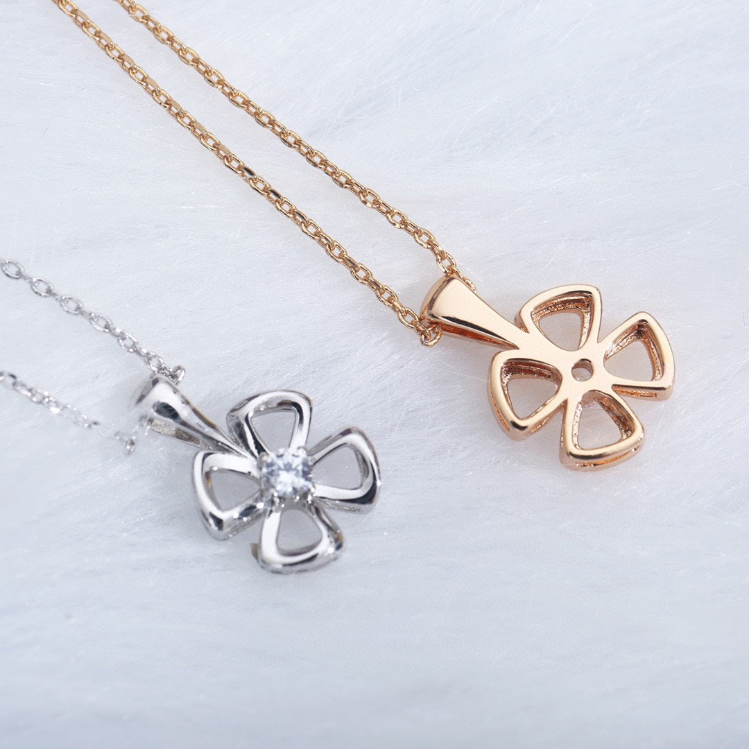 [Solara Jewelry]FIOREVER NECKLACE DIAMOND CENTER