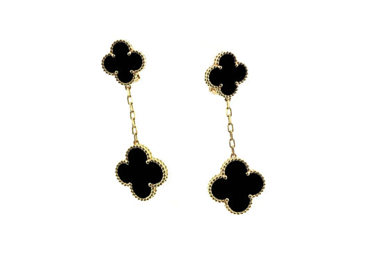 [Solara Jewelry]CLOVER 2 MOTIFS  EARRINGS (MULTIPLE CHOICESC