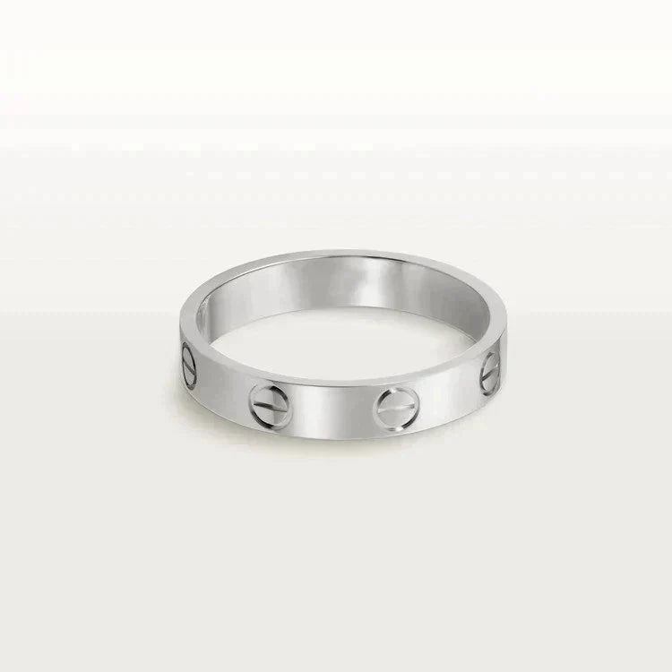 [Solara Jewelry]LOVE RING 4MM 1 DIAMOND SILVER