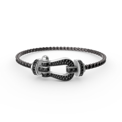[Solara Jewelry]FORCE  LARGE HORSESHOE FULL DIAMOND TENNIS BRACELET